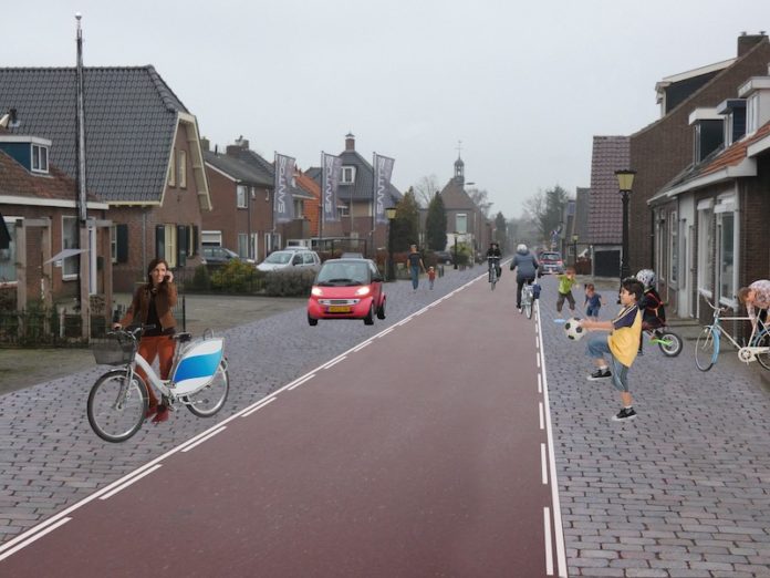 Regionale Mobiliteitsprogramma´s: impressie van straat waar fiets dominant is