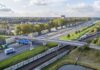 infraprojecten - luchtfoto van de A15 bij Gorinchem