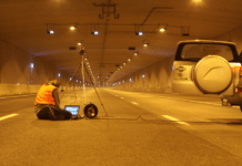 Lichtmeten in tunnels