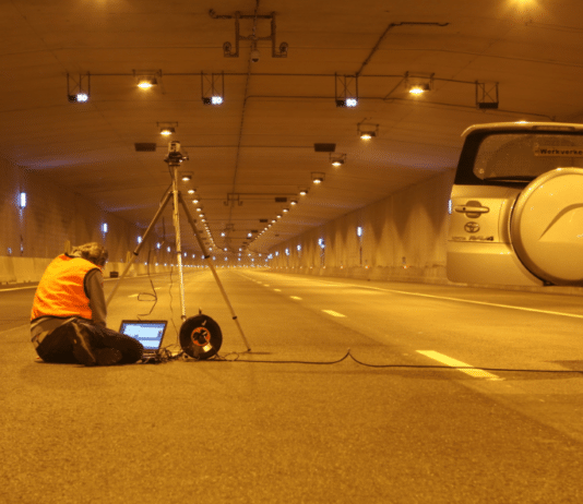 Lichtmeten in tunnels