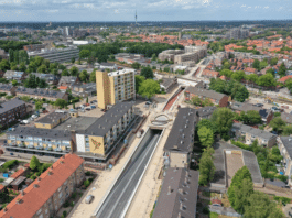 Alexiatunnel Hilversum, luchtfoto