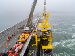 uithijsen cilinder uit bewegingswerk Oosterscheldekering