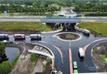 werkzaamheden aan de op- en afritten van de A32 bij Heerenveen